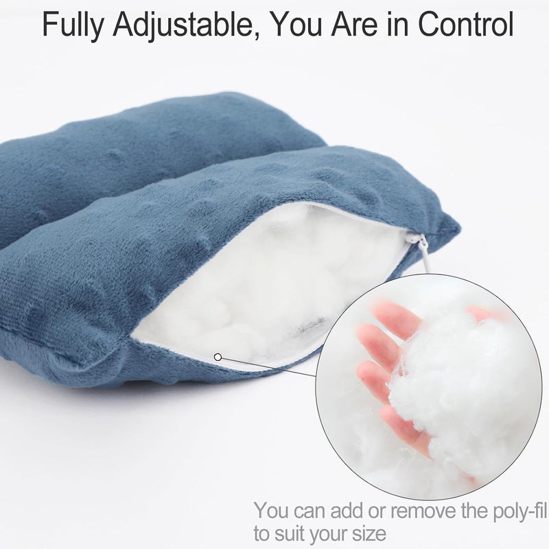 HapiPoppy Port Pillows Chemo Port Pillow for Seatbelt Chest Protector Chemo Patients Pacemaker Heart Surgery Recovery Support Cushion Gifts Women Minky Dot Denim Blue - Image 5